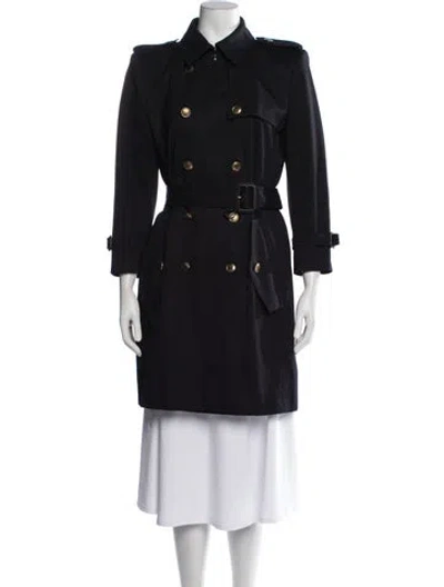 Pre-owned Givenchy Trench Coat In Blue