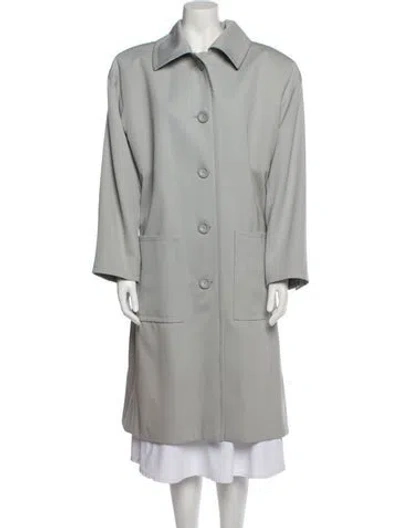 Pre-owned Givenchy Trench Coat In Gray
