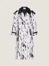 Givenchy Braid-print Belted Trench Coat In Multi