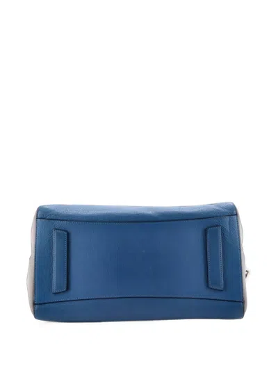 Pre-owned Givenchy Tricolor Antigona Bag Leather Medium Satchel In Blue