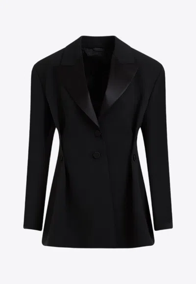 GIVENCHY TRICOTINE WOOL TUXEDO BLAZER