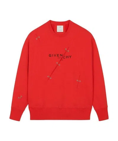 GIVENCHY GIVENCHY EYELET DETAIL OVERSIZED SWEATSHIRT