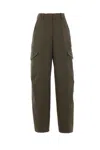 Givenchy Cotton-wool Cocoon Cargo Trousers In Green