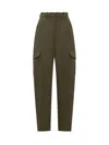 Givenchy Cotton Blend High Waist Cargo Pants