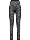 Givenchy Fitted Leggings With Distinctive Pattern And High Waistband In Black