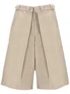 Givenchy Raw Bottom Chino Bermuda Shorts In Beige