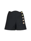 Givenchy Shorts In Wool And Mohair With Buttons In Black