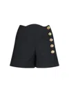 Givenchy Shorts In Wool And Mohair With Buttons In Black