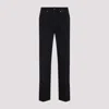 Givenchy Straight-leg Cotton Blend Trousers With Subtle Branding In Black