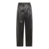 Givenchy Double Pleat Pants In Leather In Black