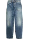 Givenchy Straight Trousers With Belt Loops And Pockets In Blue