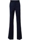 Givenchy Striped Wool Trousers In Deep Blue