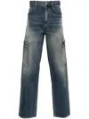 Givenchy Straight-leg Cargo Jeans In Denim Blue