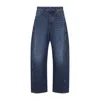Givenchy Denim Trousers With Belt Loops And Contrast Stitching In Blue