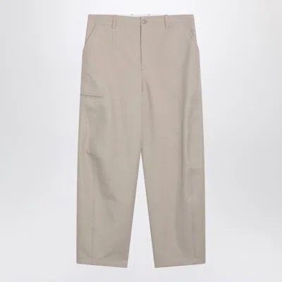 Givenchy Tailored Cotton Trousers Belt Loops Pockets In Brown