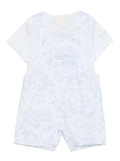 Givenchy Kids' T-shirt And Dungarees In White