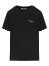 Givenchy Women Black Crew Neck T-shirt With Logo On Front And Back In Cotton Woman In Black