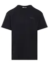 Givenchy Black Crewneck T-shirt With Logo Patch On The Front In Cotton Man In Black