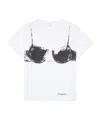 Givenchy T-shirt In Cotton With Cutaway Bra Print In Multi