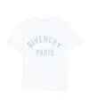 Givenchy T-shirt In Cotton With  Paris Embroidery In White