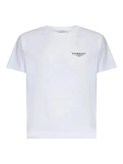 Givenchy T-shirt In Cotton With Stamp Print In White