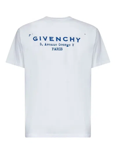 Givenchy T-shirt In Cotton With Stamp Print In White