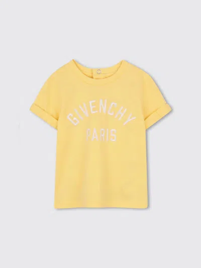 Givenchy Babies'  Tシャツ ボーイ カラー イエロー In Yellow