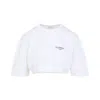 Givenchy Cropped Fit T-shirt In Cotton With Stamp Print Clothing In White