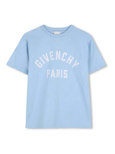 Givenchy Kids' T-shirt With Print In Light Blue