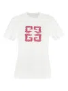 Givenchy 4g Slim Fit T-shirt In Cotton In White