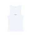 Givenchy White Stretch Cotton Tank Top In Multi