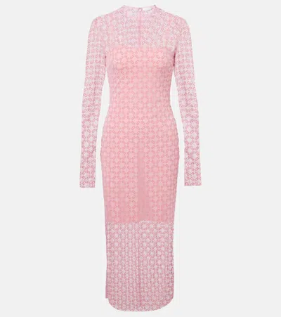 Givenchy Dress In Monogram 72 Tulle In Skin Rose