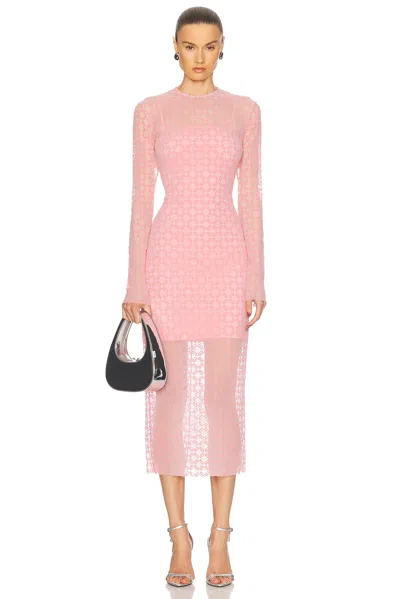 Givenchy Dress In Monogram 72 Tulle In Skin Rose