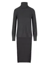 Givenchy Turtleneck Knitted Dress In Multicolor