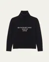 Givenchy Turtleneck Logo Wool-cashmere Sweater In Animal Print