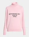 Givenchy Turtleneck Logo Wool-cashmere Sweater In Pink