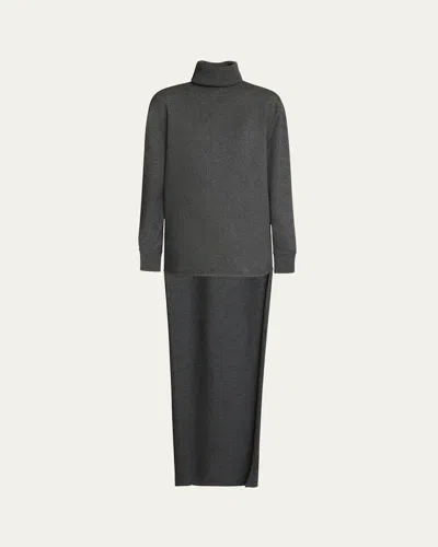GIVENCHY TURTLENECK LONG-BACK WOOL-CASHMERE SWEATER