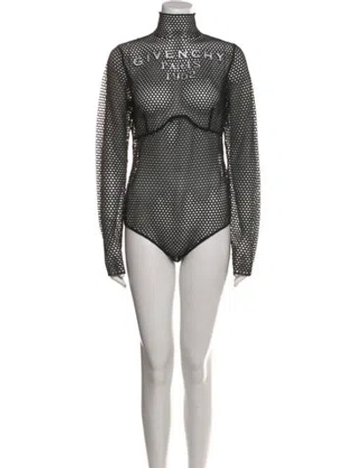 Pre-owned Givenchy Turtleneck Long Sleeve Bodysuit W/ Tags In Multi
