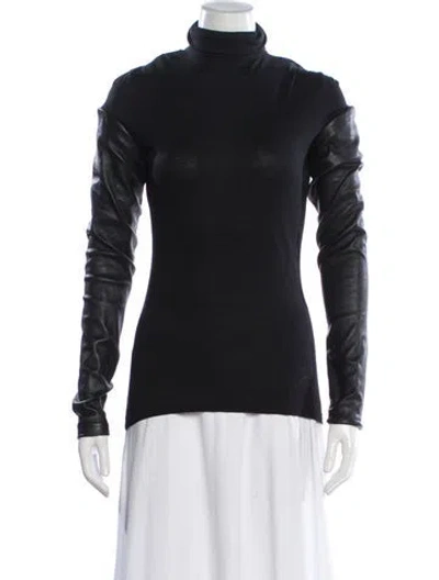 Pre-owned Givenchy Turtleneck Long Sleeve Top In Black