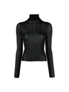 Givenchy Semi-sheer Mock-neck Top In Black