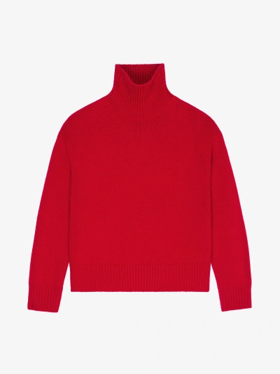 Givenchy Turtleneck Jumper In Cashmere In Vermillon