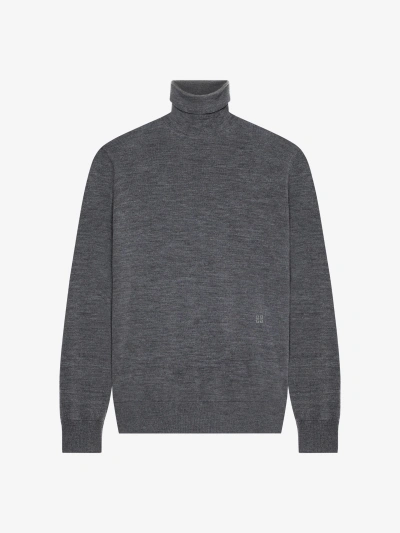 Givenchy Turtleneck Sweater In Wool And Cashmere In Medium Grey