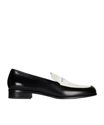 Givenchy Tux Bicolor Loafers In Leather In Black