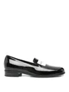 Givenchy Tux Logo Patent Leather Loafers In Black