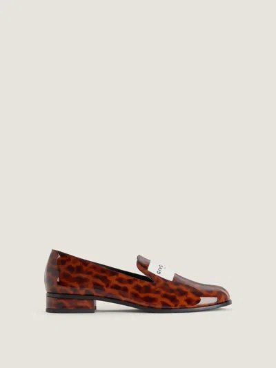 Givenchy Tux Loafers In Tortoise Shell Patent Leather In Multi