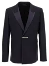 Givenchy Tailored Blazer In Virgin Wool In Blue