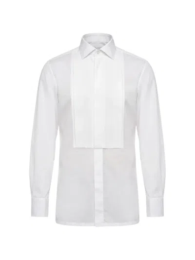 Givenchy Tuxedo Hidden-placket Shirt In White