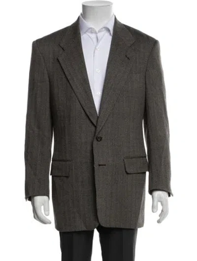 Pre-owned Givenchy Tweed Pattern Blazer In Grey