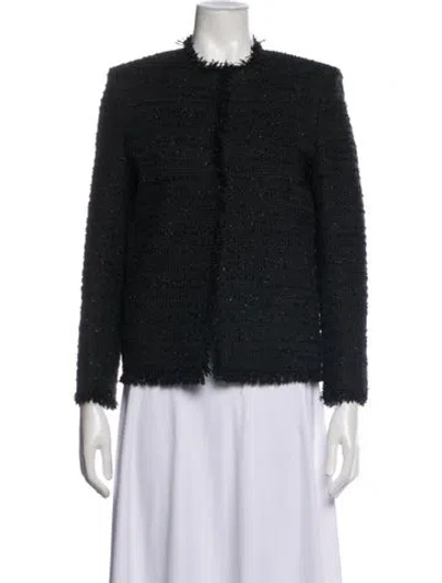 Pre-owned Givenchy Tweed Pattern Jacket In Black