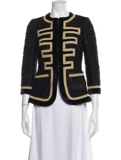 Pre-owned Givenchy Tweed Pattern Jacket In Multi